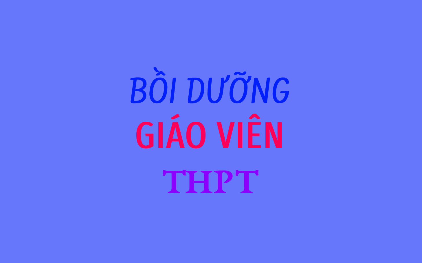 Giáo viên THPT hạng II _Lớp 03